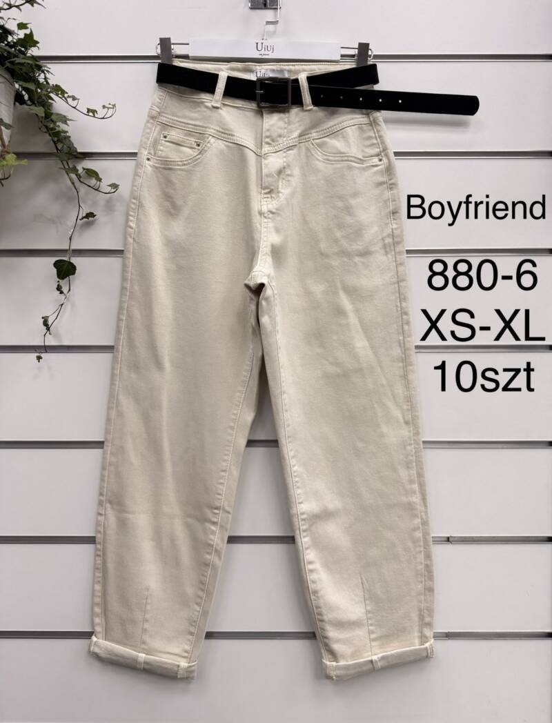 Spodnie damskie jeansy Roz XS-XL, 1 Kolor Paczka 10 szt